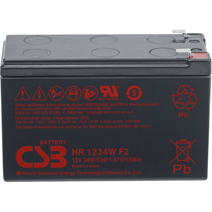 Аккумуляторная батарея CSB HR 1234W F2, 12 В, 9 Ач - 2