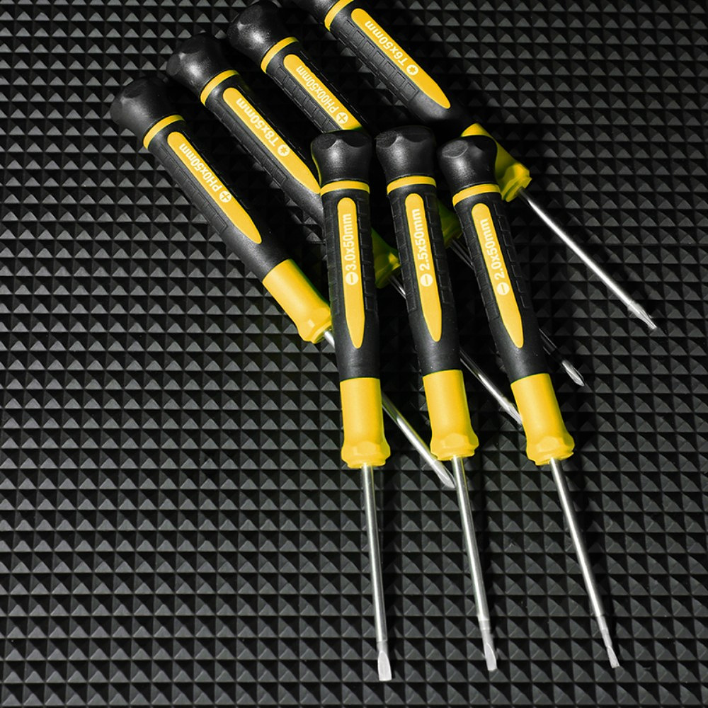 Набор прецизионных отверток Deli YS EDL241007 SL,PH, Torx, 7шт, кейс, черный, желтый - 3