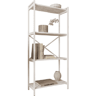 Стеллаж ALLERD RION, белый муар, 675х300х1500, энигма