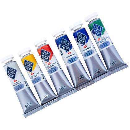 Краски темперные "Мастер Класс базовые цвета", набор 6 цветов, тубы - 5