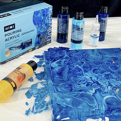 Краски акриловые для пуринга "HIMI", цвета вселенной, набор из 4 цветов, бутылки - 2