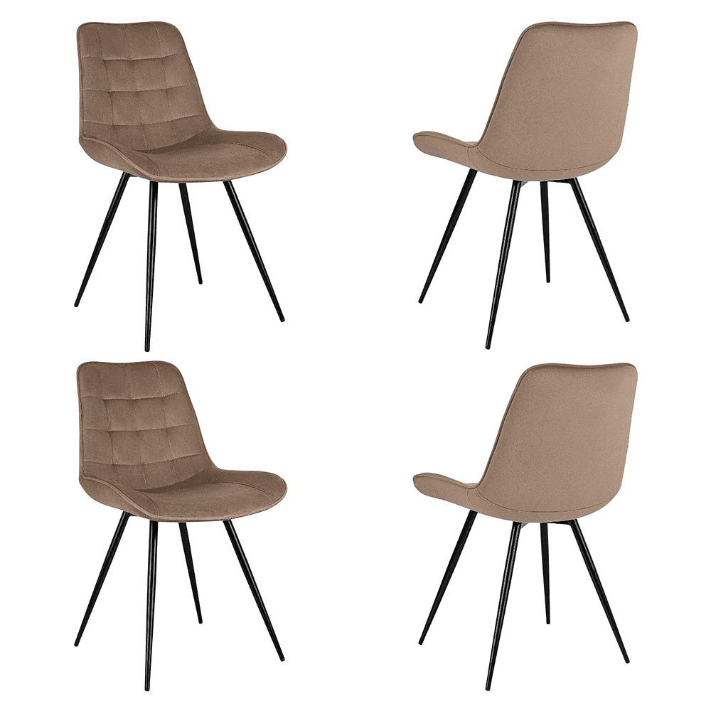 Стул Бюрократ "CH-K2_4", ткань, светло-коричневый, металл, комплект 4 штуки