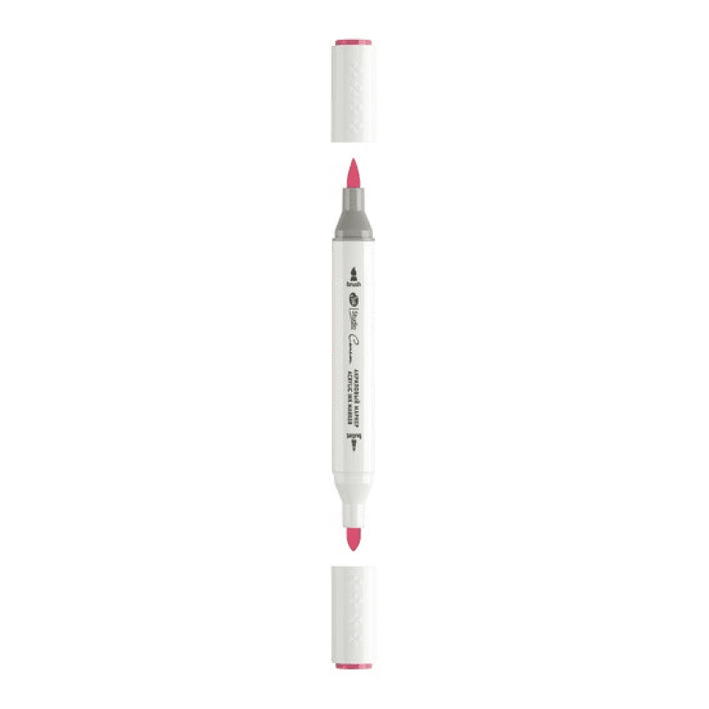 Маркер акриловый "Сонет", двусторонний, красный тёмный