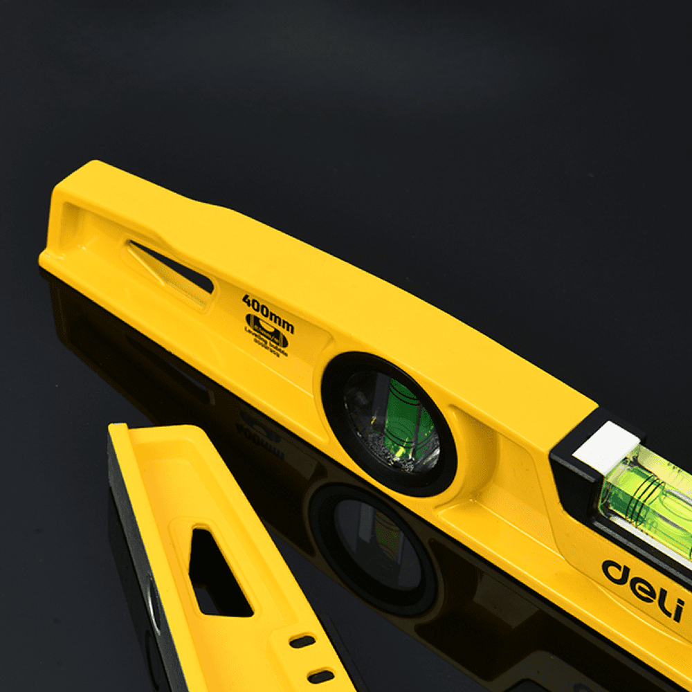 Уровень строительный  Deli YS EDL290400Q, литой, 400 мм, с двойным обзором, пузырьковый - 4