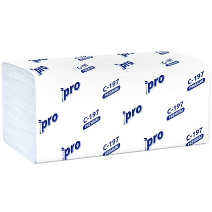 Полотенца бумажные  PROtissue V - сложение 200 листов, 2 слоя, 100% целлюлоза