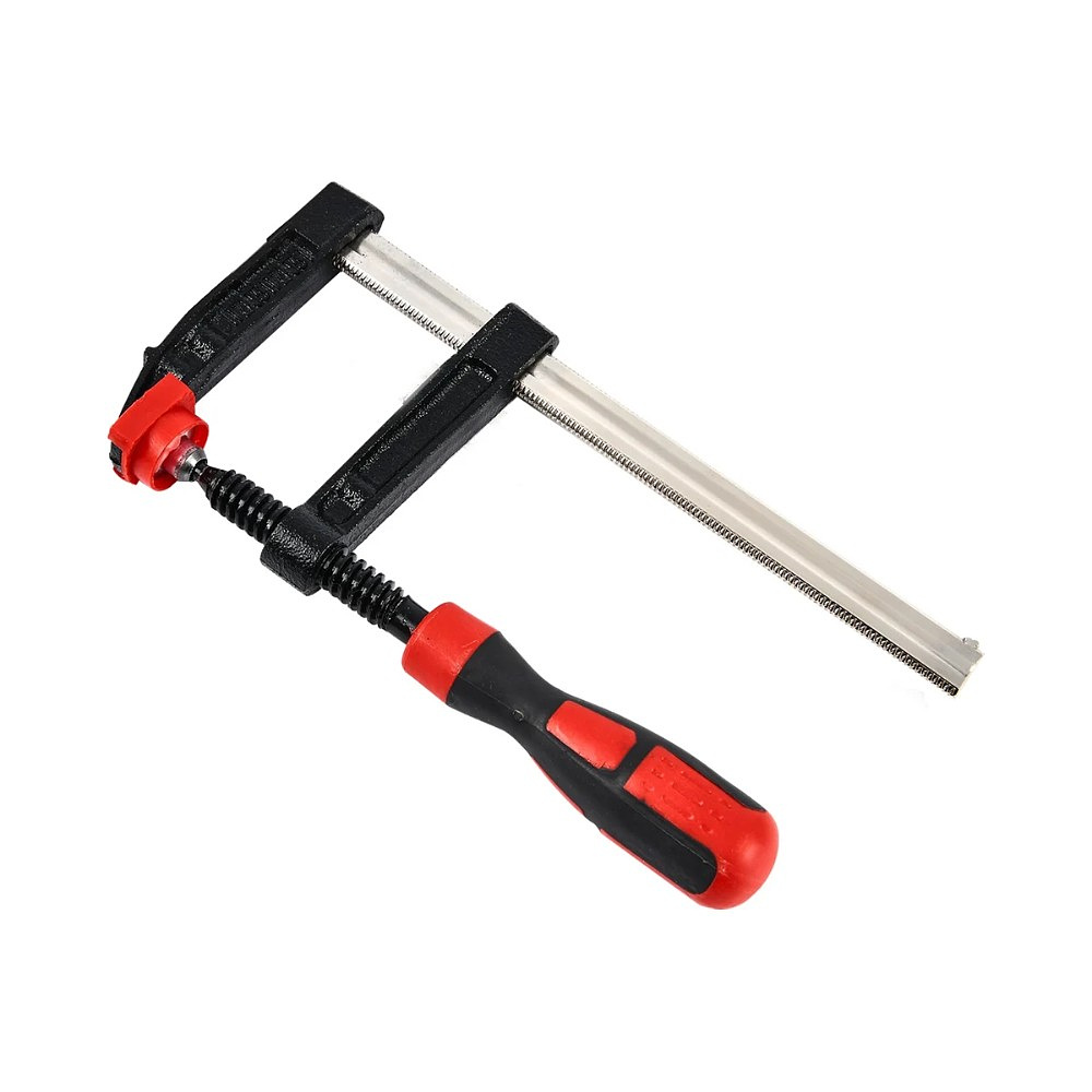 Струбцина "Deli" усиленная 50х250 мм, черный, красный