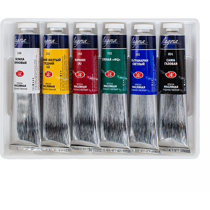 Краски масляные "Ладога", набор 6 цветов, 46 мл. - 3