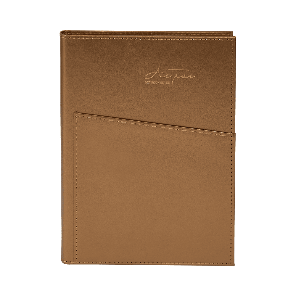 Блокнот "3223-10", А5, 80 листов, линейка, темно-коричневый