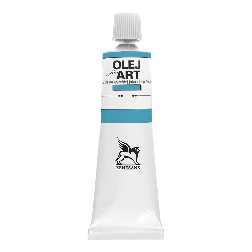 Краски масляные Renesans "Oils for art", 64 бирюзовый, 60 мл, туба