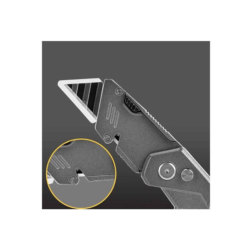 Нож строительный Deli YS EDL006Z, 19 мм, складной, трапеция - 6