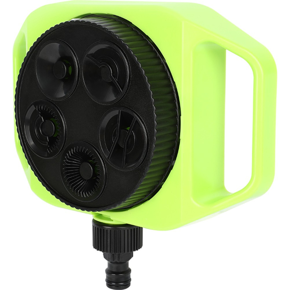 Дождеватель-разбрызгиватель Deli GS EDL581300, 3/4", 5 функций, круговой, ударопрочный пластик, черный, зеленый