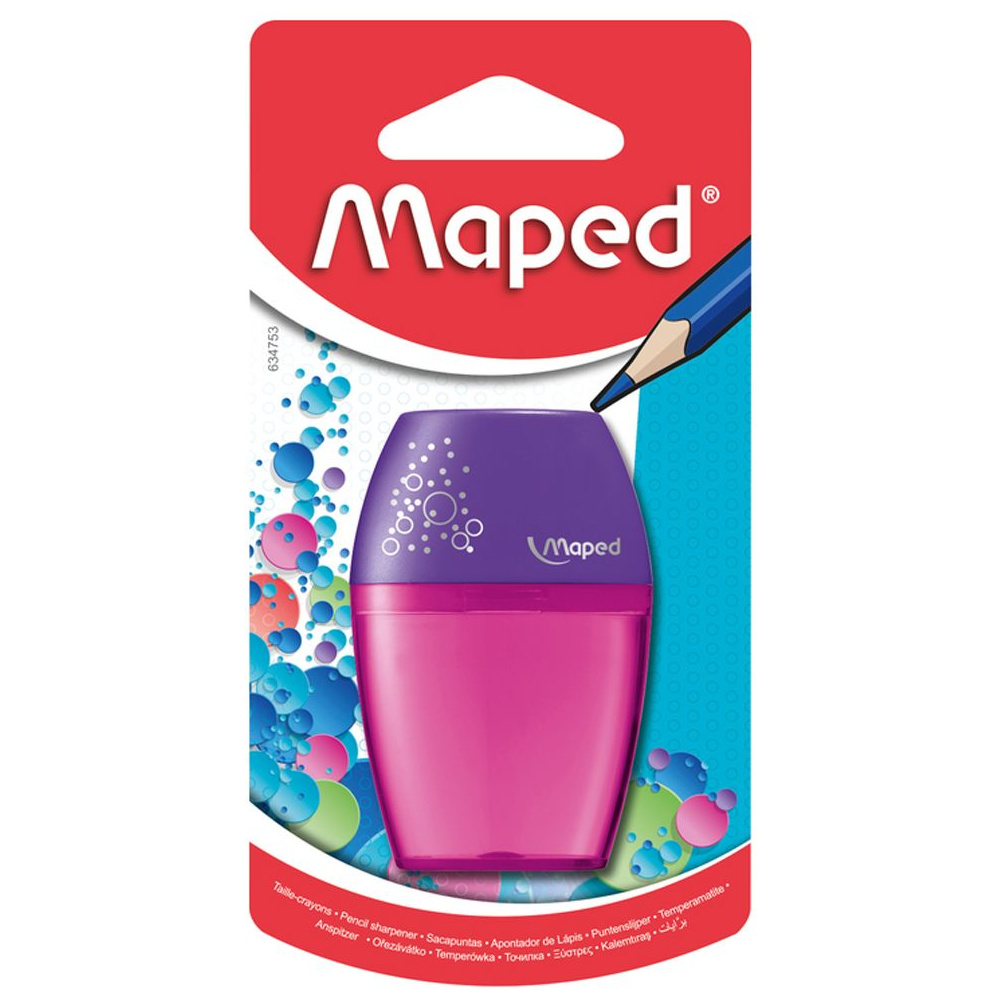 Точилка Maped "Shaker", 1 отверстие, с контейнером, блистер