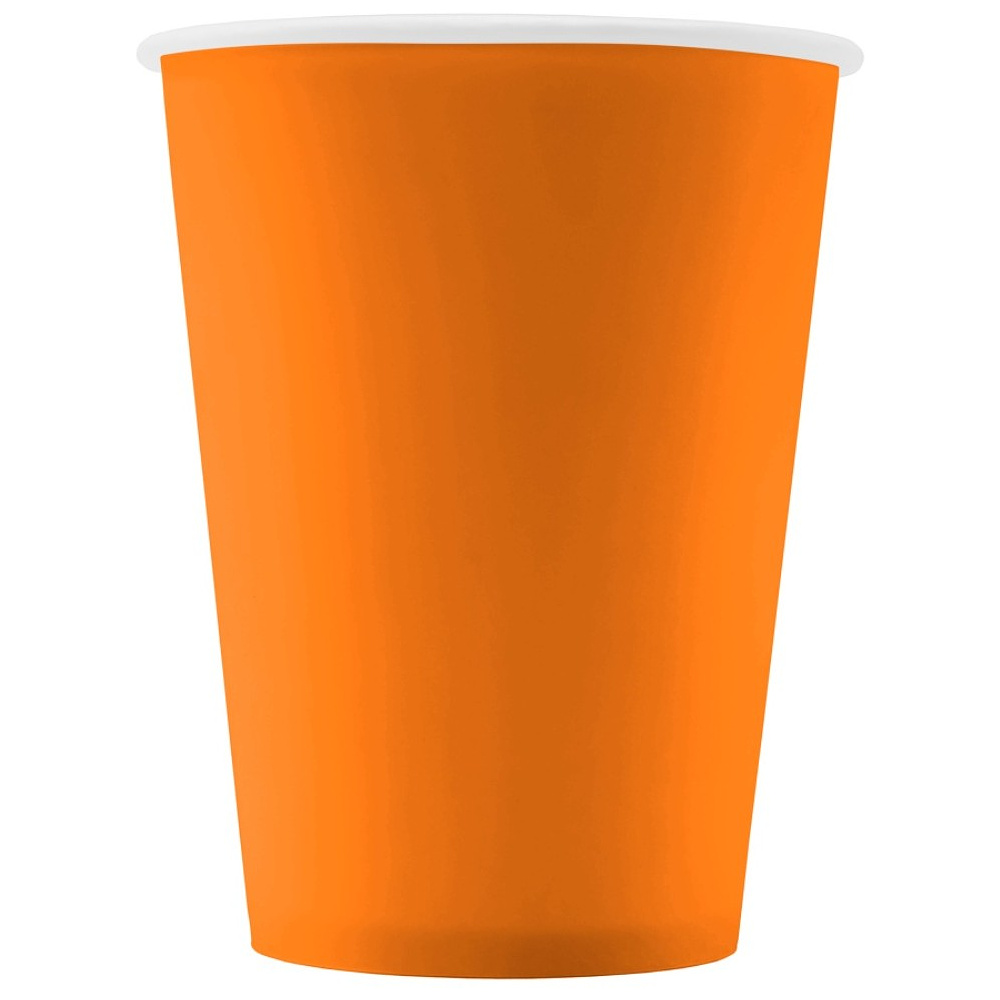 Стакан картонный 300 мл, 1сл., 50шт/упак, оранжевый