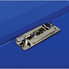 Папка В-611 "Стандарт" с зажимом и карманом, пластик , синий