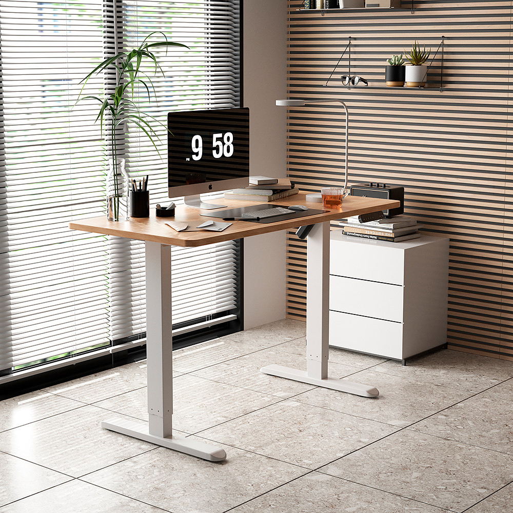 Стол с электроприводом WellDesk Basic 1200x675х18 белый/белый альпийский (9191460+9197776) - 8