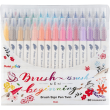 Маркер-кисть "Brush Sign pen twin", 30 шт