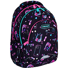Рюкзак школьный "Head Girl Go!", черный, розовый