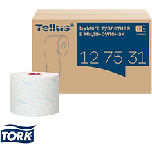 Бумага туалетная Tellus Комфорт T6, в миди-рулонах 100 м, 2 слоя