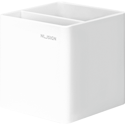 Подставка для ручек "Nusign", пластик, 2 деления, белый