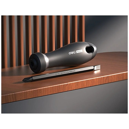 Отвертка Deli HS EHT1055, PH2х180 мм, Soft Touch, черный - 6