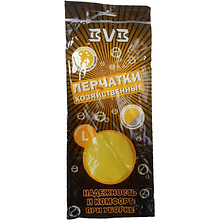 Перчатки латексные хозяйственные, BVB, р-р S