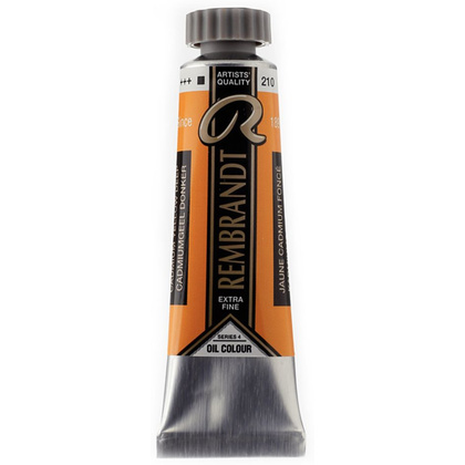 Краски масляные "Rembrandt", 210 кадмий желтый темный, 15 мл, туба