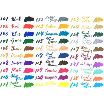 Маркер-кисть "Brush Sign pen twin", 24 шт - 4