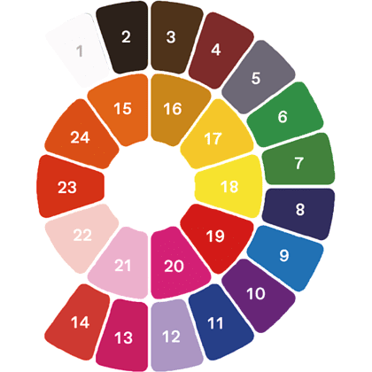 Краски акварельные "Himi", набор, 24 цвета, зелёный футляр - 8