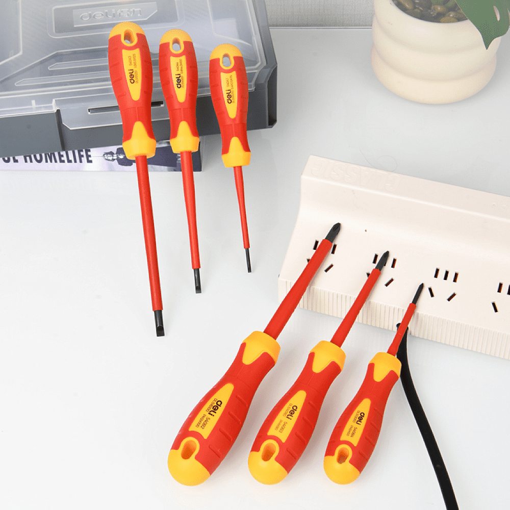 Набор диэлектрических отверток Deli YS EDL510006T, 3 SL, 3 PH - 2