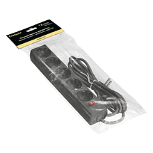 Сетевой фильтр ExeGate SP-5-1.8B, EX221175RUS, 5 розеток, 1.8 м, черный