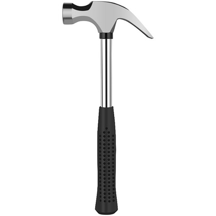 Молоток-гвоздодер "Deli" 0,5 кг, металлическая рукоятка