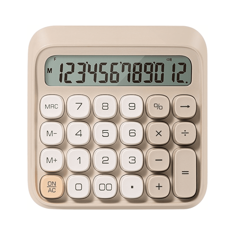 Калькулятор настольный EM36 Deli, 12-разрядный, пластик, бежевый