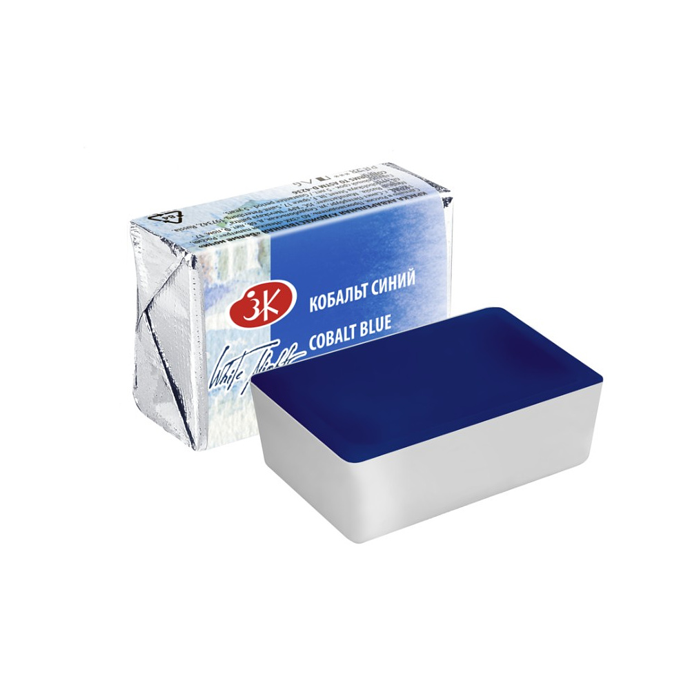Краски акварельные "Белые ночи", 508 кобальт синий, кювета