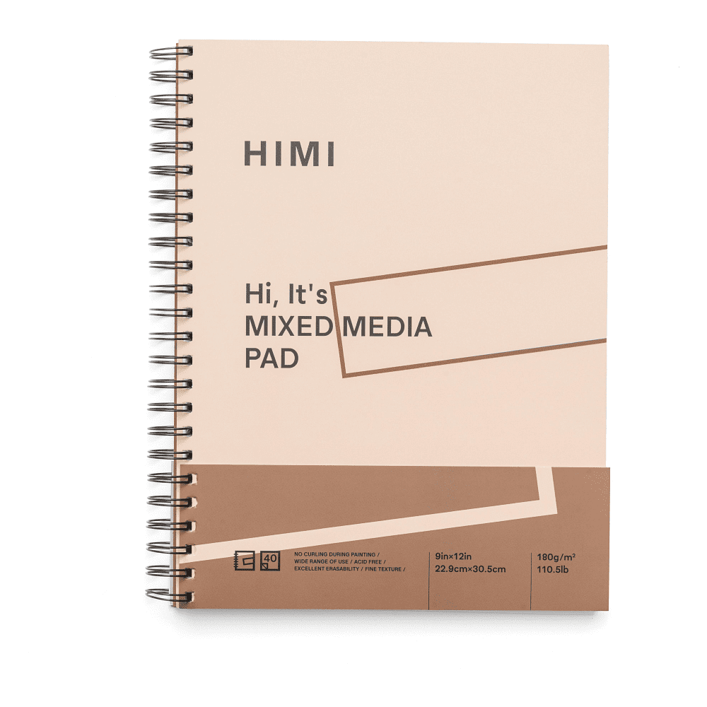 Скетчбук для графики "Himi", 22.8х30.4 см, 180 г/м2, 40 листов