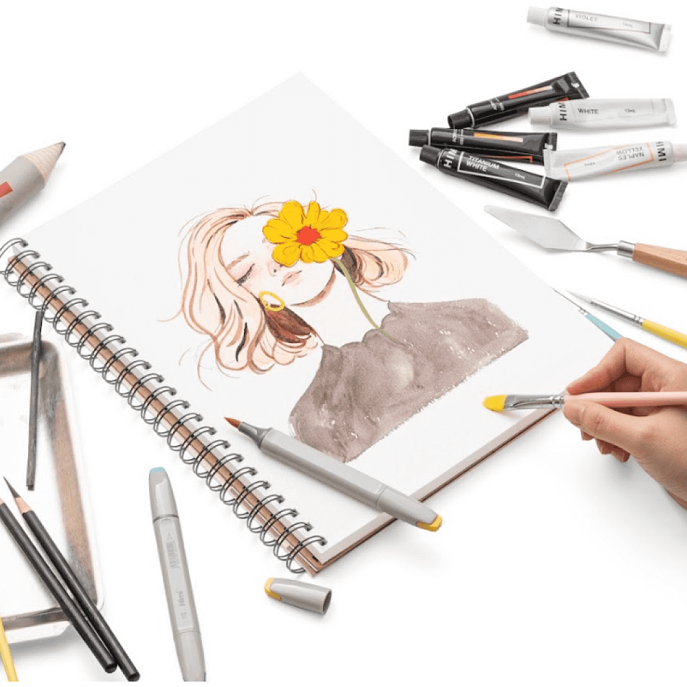 Скетчбук для графики "Himi", 22.8х30.4 см, 180 г/м2, 40 листов - 9