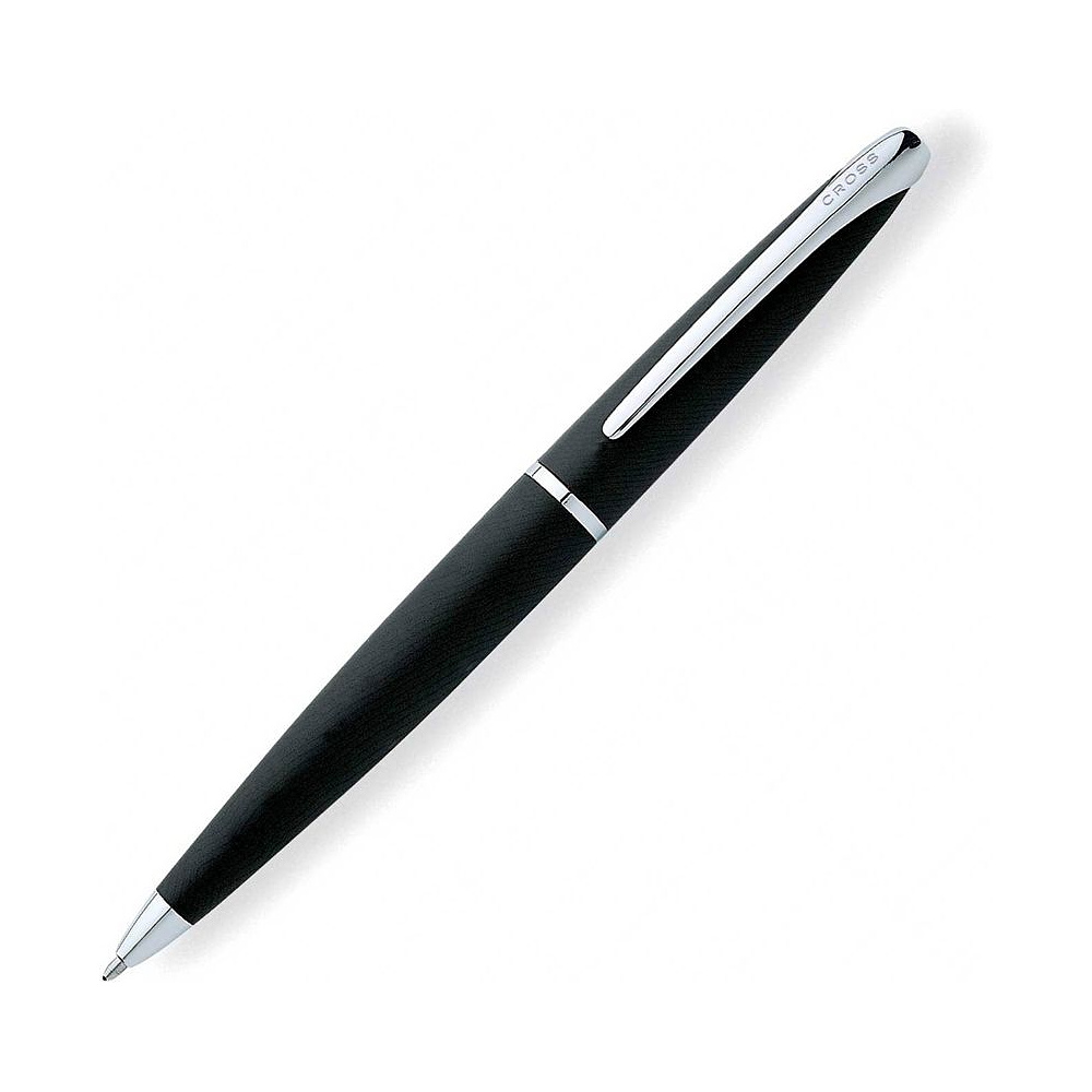 Ручка шариковая автоматическая "Cross Atx", 0.7 мм, черный, серебристый, стерж. черный