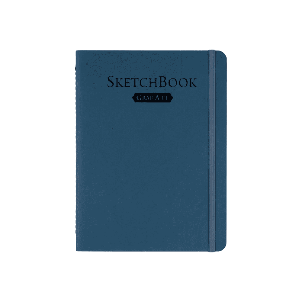 Скетчбук для графики "GrafArt white", 20 листов, 15х20 см, 160 г/м2, синий