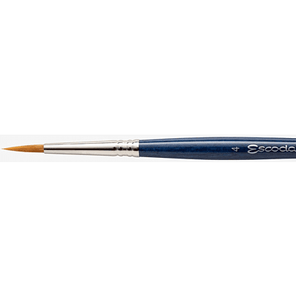 Кисть "Escoda Chronos", микс, круглая, на короткой ручке, № 4 - 2