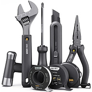 Набор ручного инструмента Deli HS, 8 предметов, Soft Touch, черный