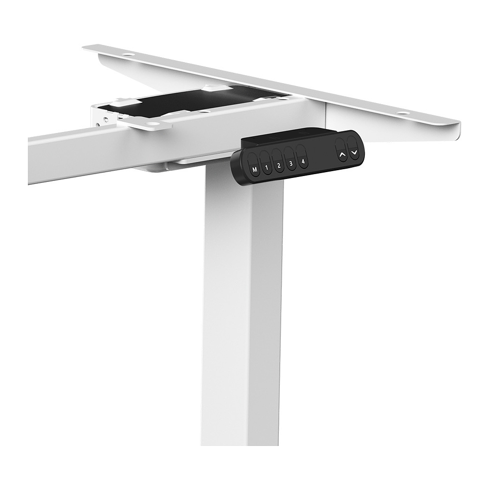 Стол с электроприводом WellDesk Prime 1300x675х18 белый/дуб термо черно-коричневый (9191462+9178193) - 7