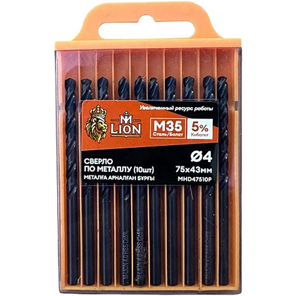 Сверло по металлу M-Lion, MHD427510P, 4,2х75 мм, 10 шт/упак