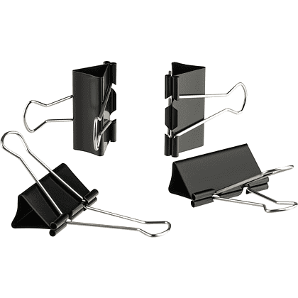 Зажим для бумаги "OfficeSpace", 15мм, 12 шт, черный - 3