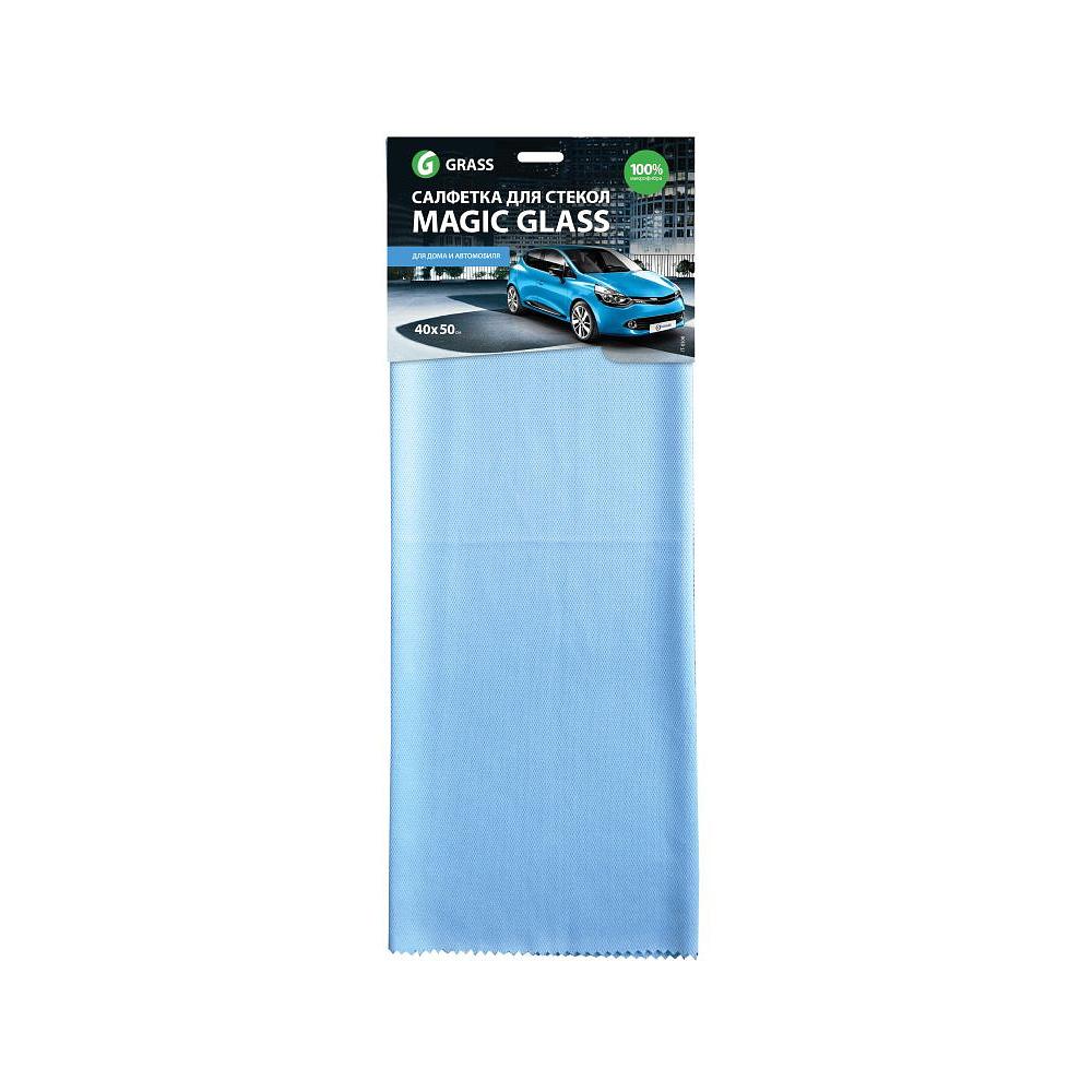 Салфетка из микрофибры для окон и стекла "Magic Glass", 40x50 см