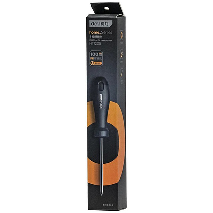 Отвертка Deli HS EHT1205, PH1х100 мм, Soft Touch, черный - 3