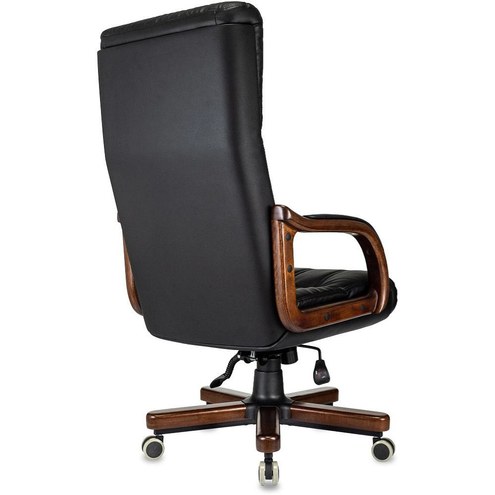 Кресло для руководителя Бюрократ T-9932WALNUT, экокожа, черный, металл, дерево - 5