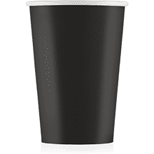 Стакан картонный Ecocups, 50 шт, 400 мл, черный