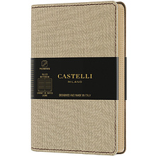 Блокнот Castelli Milano "Harris Desert Sand", A6, 96 листов, линованный, песочный