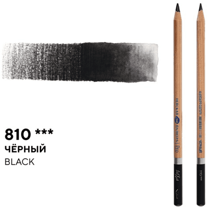 Карандаш акварельный "Белые ночи", 810, черный - 2