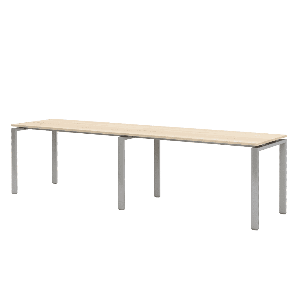 Коллекция Титан Бенч-система линейная на 2 рабочих места ТН312ТР-2х1+ТН312К-22_ПР, 2400х700х742, с пропусками для кабеля