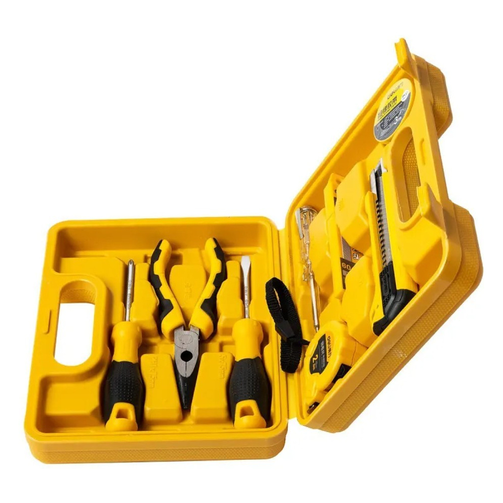 Набор инструмента Deli YS EDL1008J, 8 предметов, кейс, желтый - 3